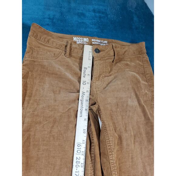 Mossimo Jeans Sz 4 Womens Brown Stretch Pants Ladies Mid Rise Corduroy Flared - Picture 6 of 11